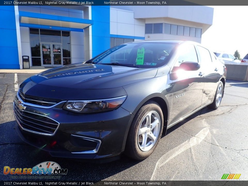 2017 Chevrolet Malibu LS Nightfall Gray Metallic / Jet Black Photo #2