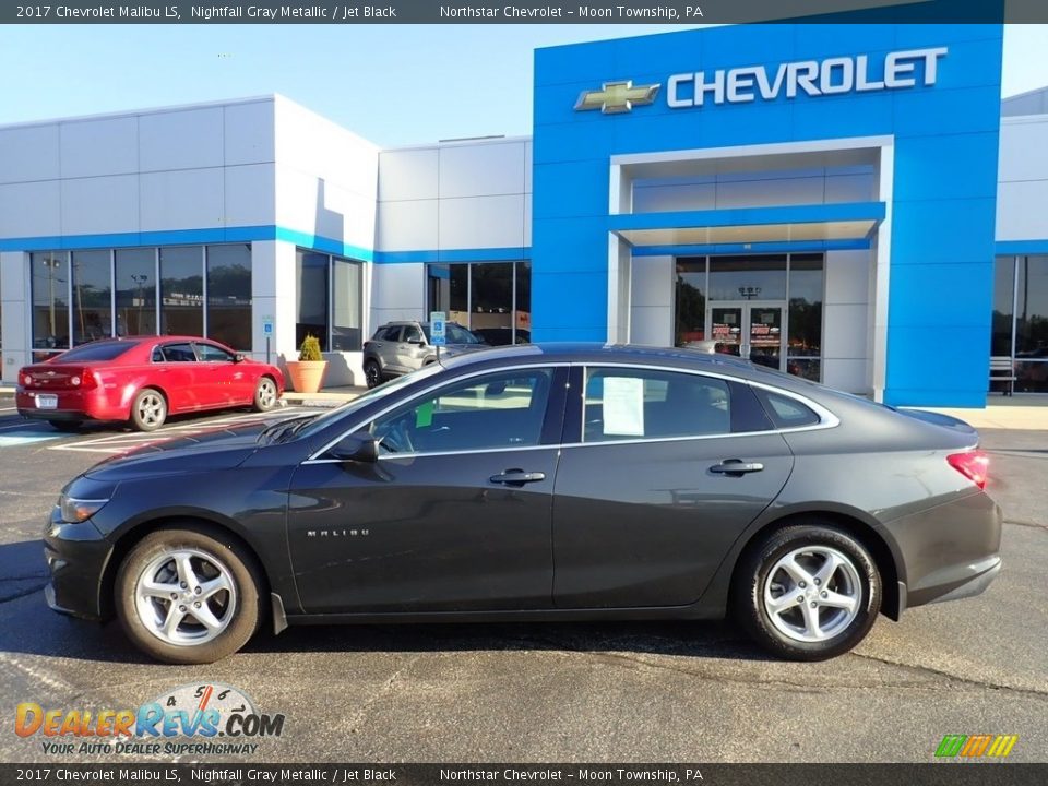 2017 Chevrolet Malibu LS Nightfall Gray Metallic / Jet Black Photo #3