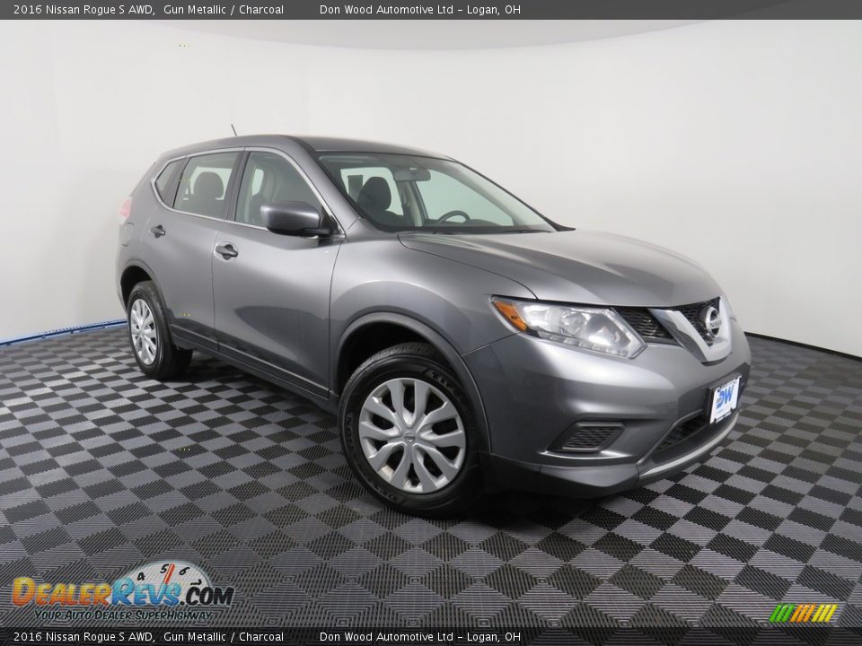 2016 Nissan Rogue S AWD Gun Metallic / Charcoal Photo #3