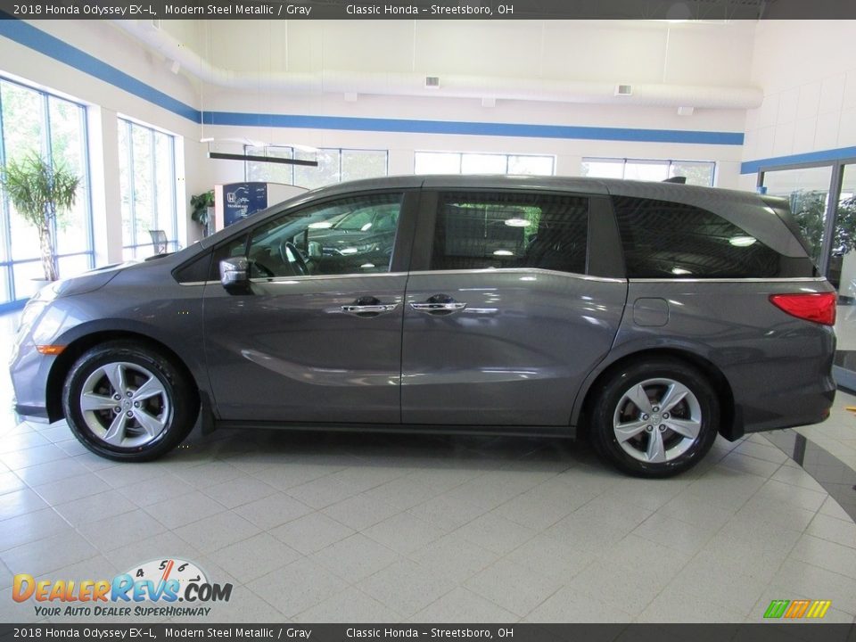 2018 Honda Odyssey EX-L Modern Steel Metallic / Gray Photo #10