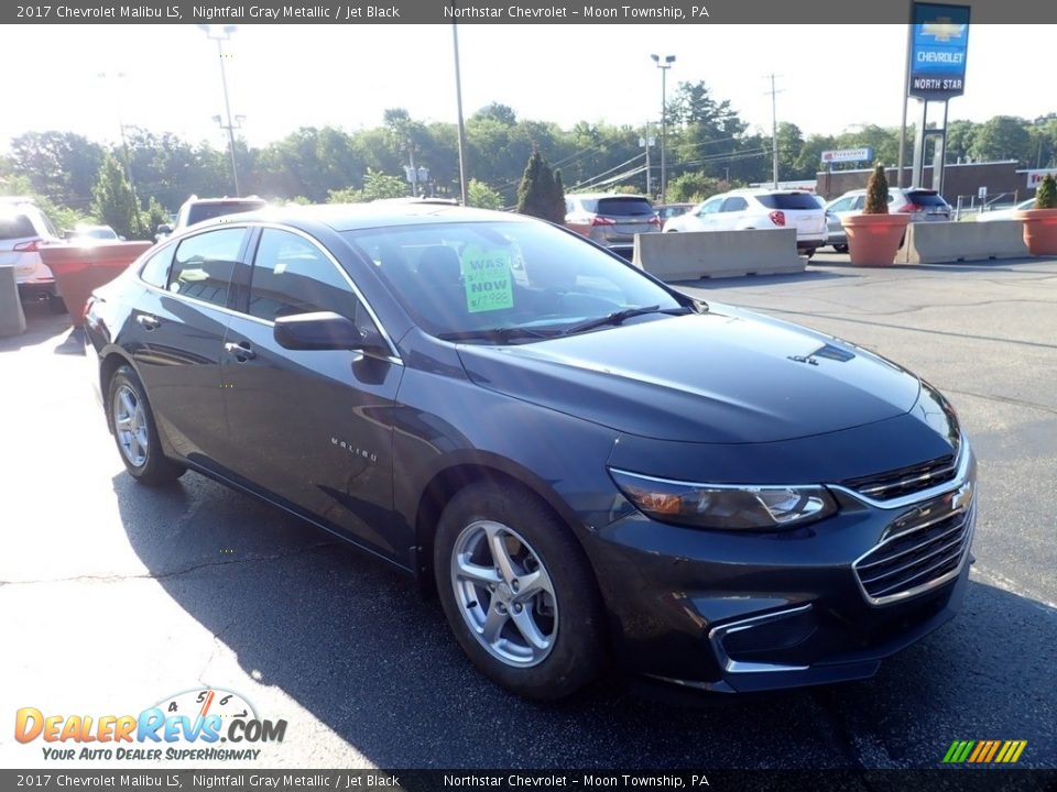 2017 Chevrolet Malibu LS Nightfall Gray Metallic / Jet Black Photo #11