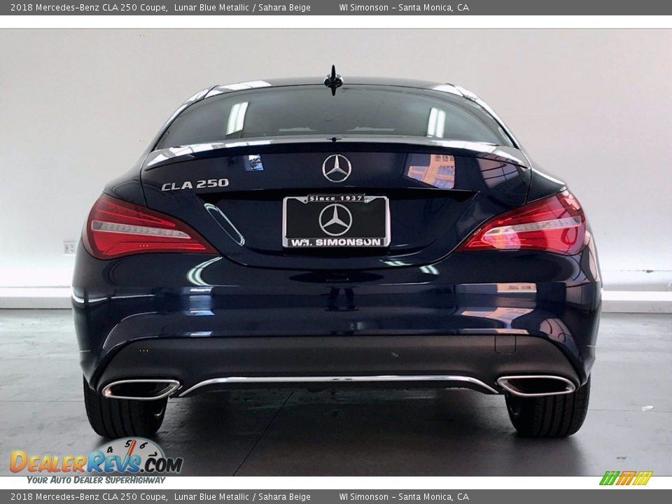 2018 Mercedes-Benz CLA 250 Coupe Lunar Blue Metallic / Sahara Beige Photo #3