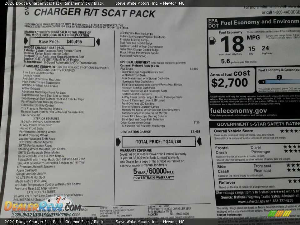 2020 Dodge Charger Scat Pack Sinamon Stick / Black Photo #26