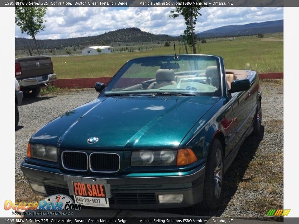 Boston Green Metallic 1995 BMW 3 Series 325i Convertible Photo #1