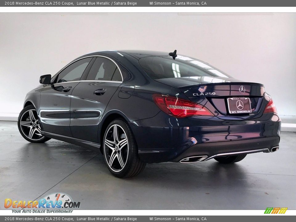 2018 Mercedes-Benz CLA 250 Coupe Lunar Blue Metallic / Sahara Beige Photo #10