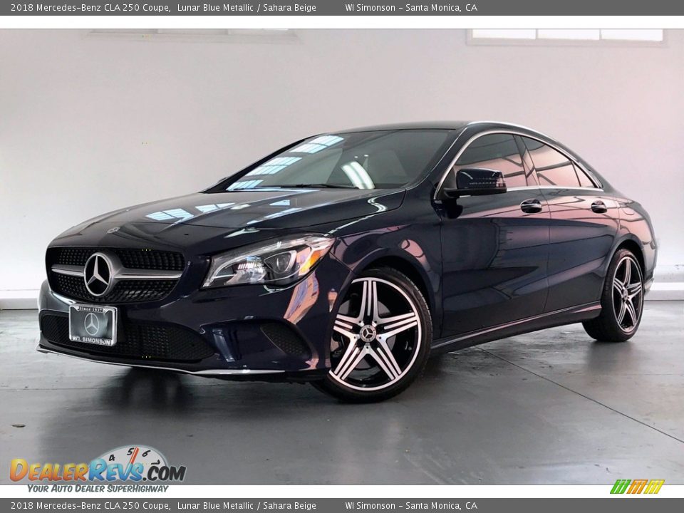 2018 Mercedes-Benz CLA 250 Coupe Lunar Blue Metallic / Sahara Beige Photo #12