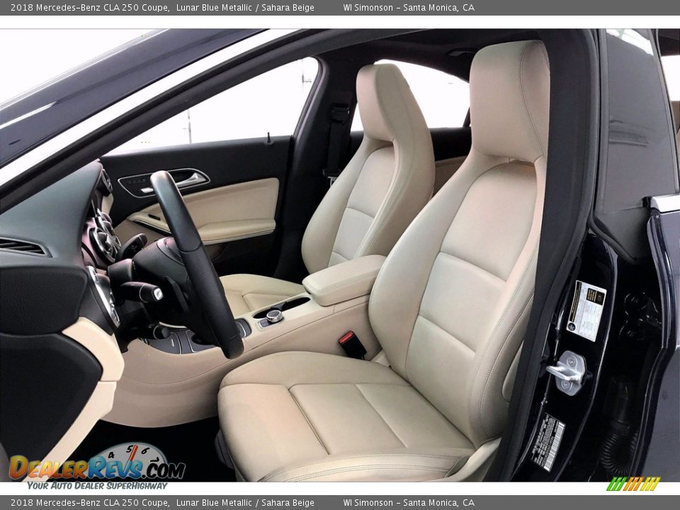 2018 Mercedes-Benz CLA 250 Coupe Lunar Blue Metallic / Sahara Beige Photo #14