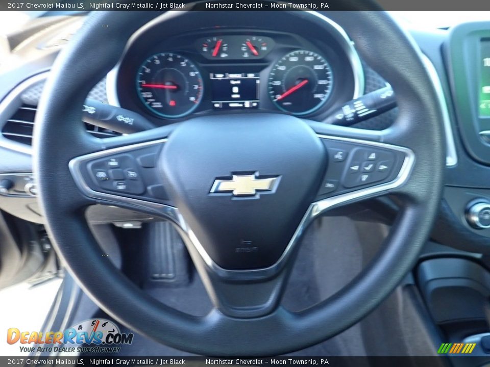 2017 Chevrolet Malibu LS Nightfall Gray Metallic / Jet Black Photo #26