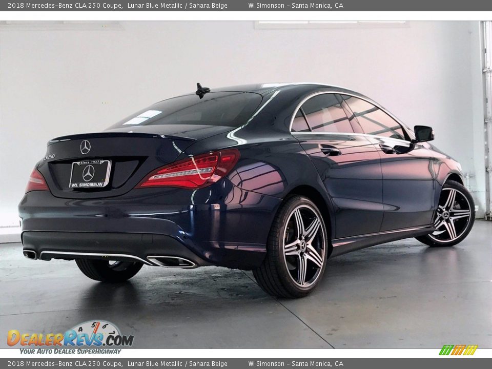 2018 Mercedes-Benz CLA 250 Coupe Lunar Blue Metallic / Sahara Beige Photo #16