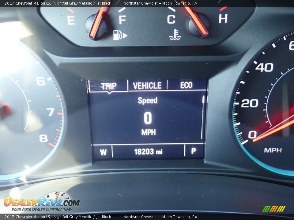 2017 Chevrolet Malibu LS Nightfall Gray Metallic / Jet Black Photo #29