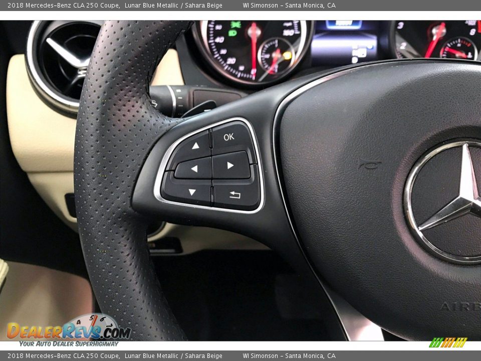 2018 Mercedes-Benz CLA 250 Coupe Lunar Blue Metallic / Sahara Beige Photo #18
