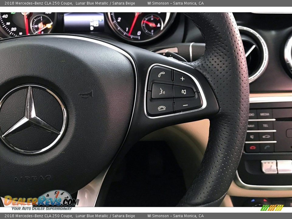 2018 Mercedes-Benz CLA 250 Coupe Lunar Blue Metallic / Sahara Beige Photo #19