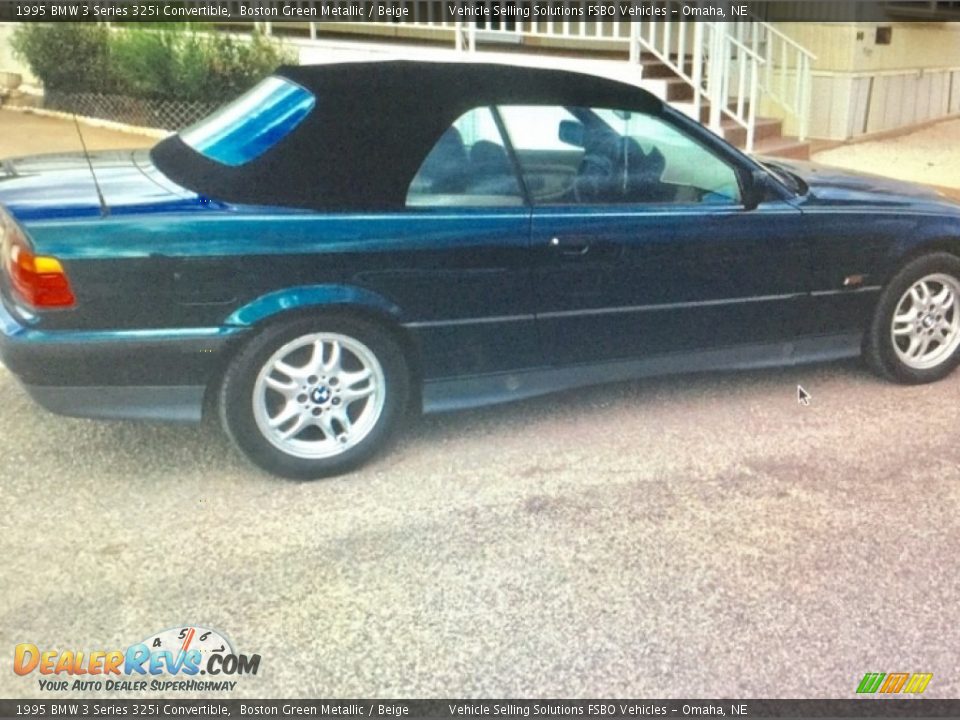 1995 BMW 3 Series 325i Convertible Boston Green Metallic / Beige Photo #12