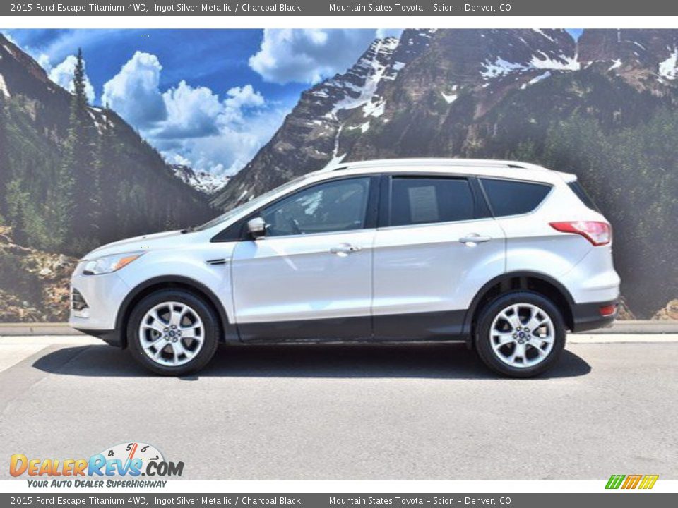 2015 Ford Escape Titanium 4WD Ingot Silver Metallic / Charcoal Black Photo #4