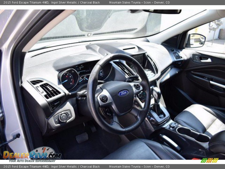 2015 Ford Escape Titanium 4WD Ingot Silver Metallic / Charcoal Black Photo #8