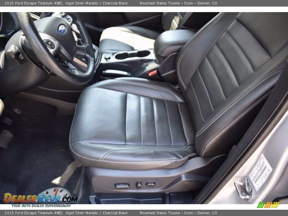 2015 Ford Escape Titanium 4WD Ingot Silver Metallic / Charcoal Black Photo #9