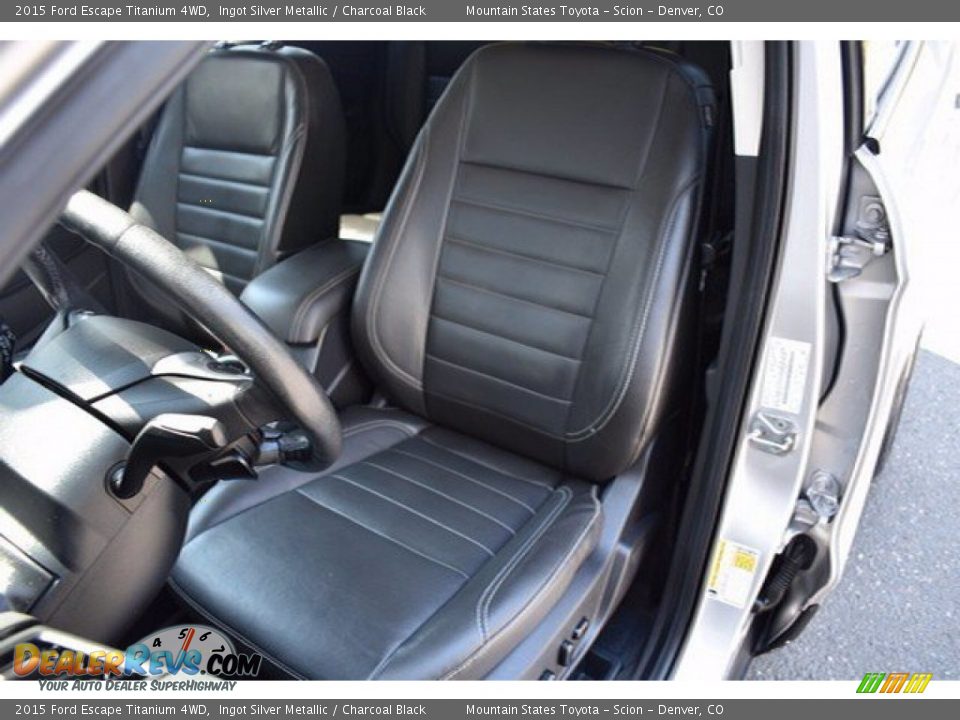 2015 Ford Escape Titanium 4WD Ingot Silver Metallic / Charcoal Black Photo #10