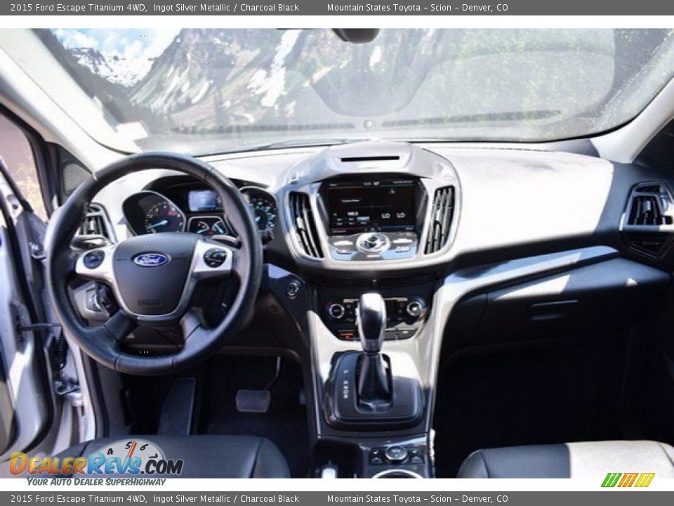 2015 Ford Escape Titanium 4WD Ingot Silver Metallic / Charcoal Black Photo #11