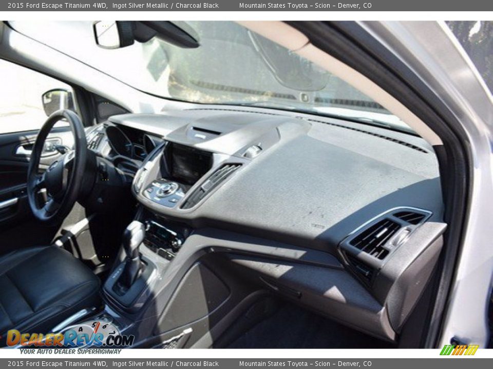 2015 Ford Escape Titanium 4WD Ingot Silver Metallic / Charcoal Black Photo #14