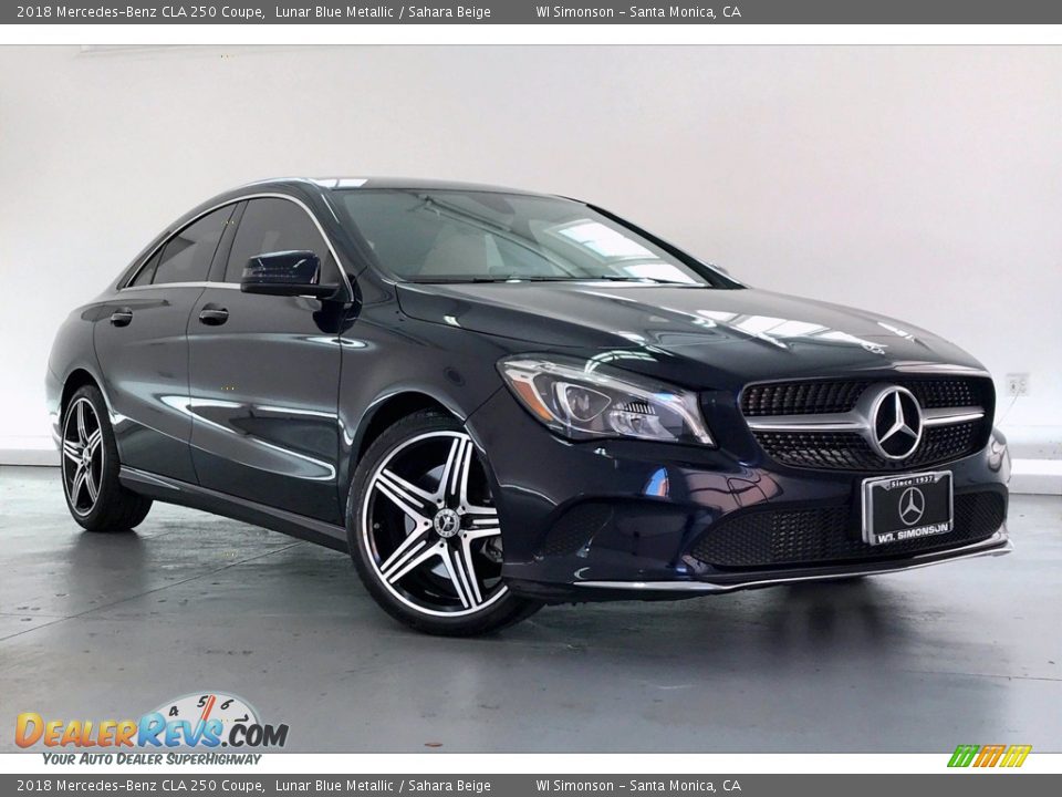2018 Mercedes-Benz CLA 250 Coupe Lunar Blue Metallic / Sahara Beige Photo #34