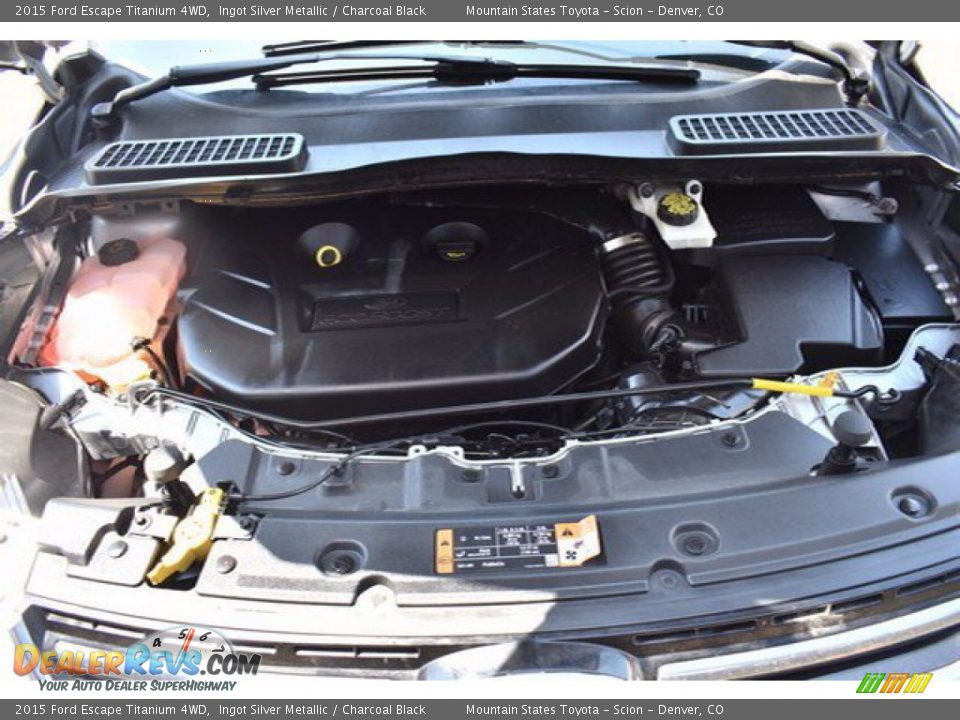 2015 Ford Escape Titanium 4WD Ingot Silver Metallic / Charcoal Black Photo #25