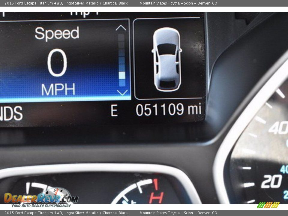 2015 Ford Escape Titanium 4WD Ingot Silver Metallic / Charcoal Black Photo #27