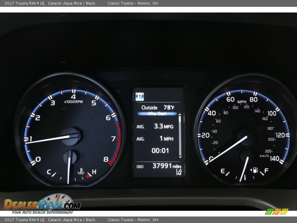 2017 Toyota RAV4 LE Galactic Aqua Mica / Black Photo #9