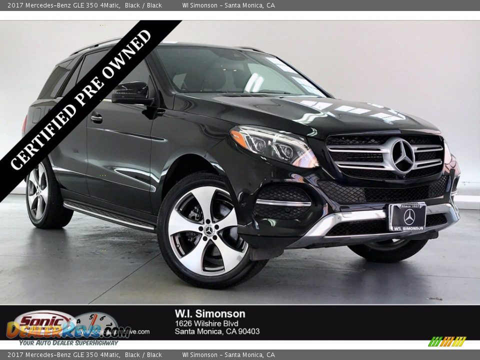 2017 Mercedes-Benz GLE 350 4Matic Black / Black Photo #1