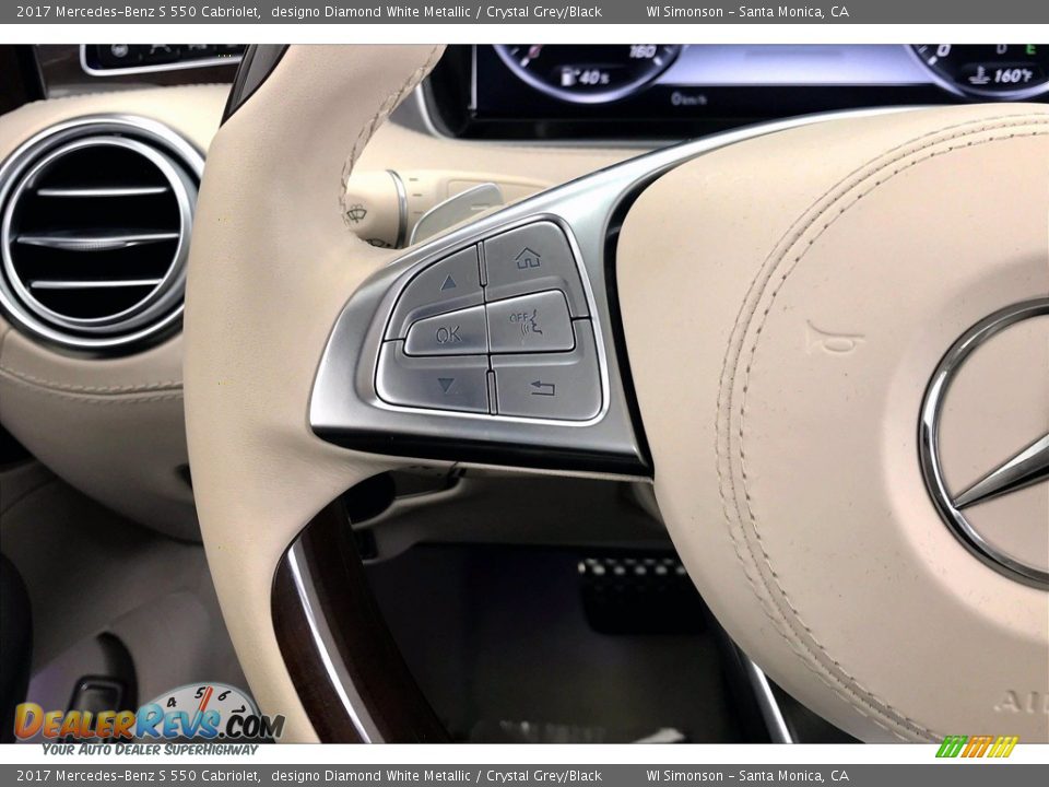 2017 Mercedes-Benz S 550 Cabriolet designo Diamond White Metallic / Crystal Grey/Black Photo #18