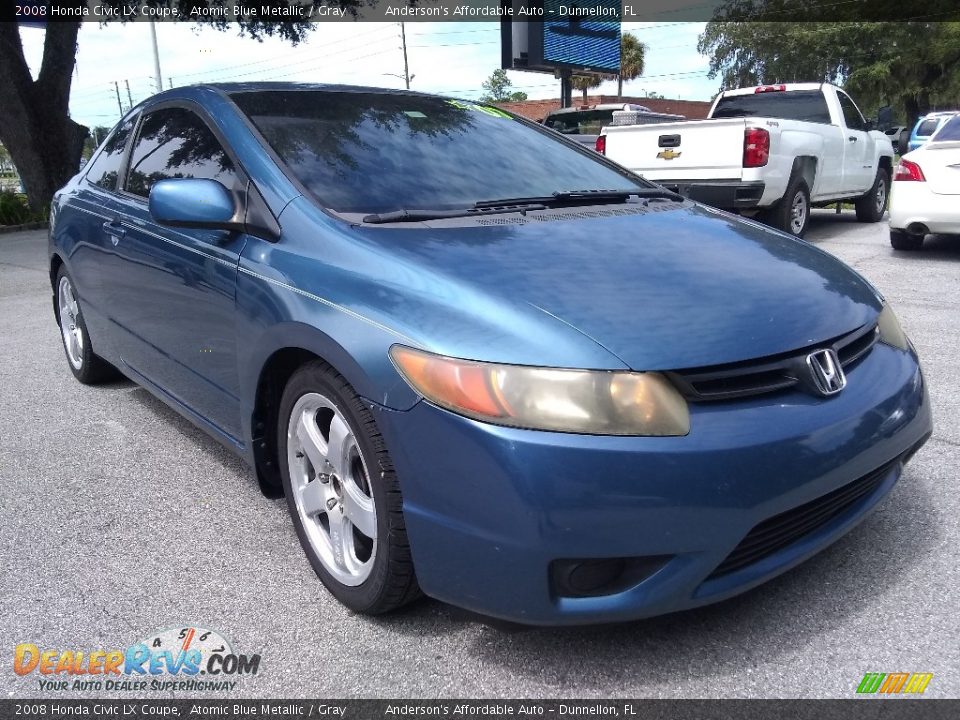 2008 Honda Civic LX Coupe Atomic Blue Metallic / Gray Photo #1