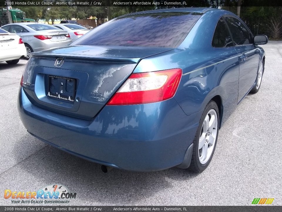 2008 Honda Civic LX Coupe Atomic Blue Metallic / Gray Photo #3