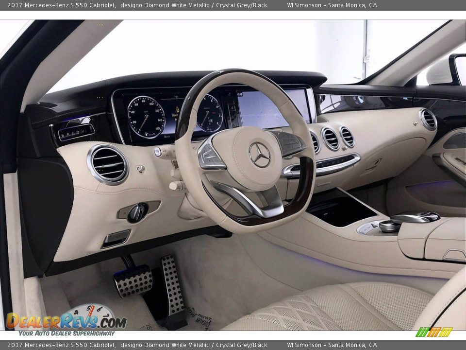 2017 Mercedes-Benz S 550 Cabriolet designo Diamond White Metallic / Crystal Grey/Black Photo #22