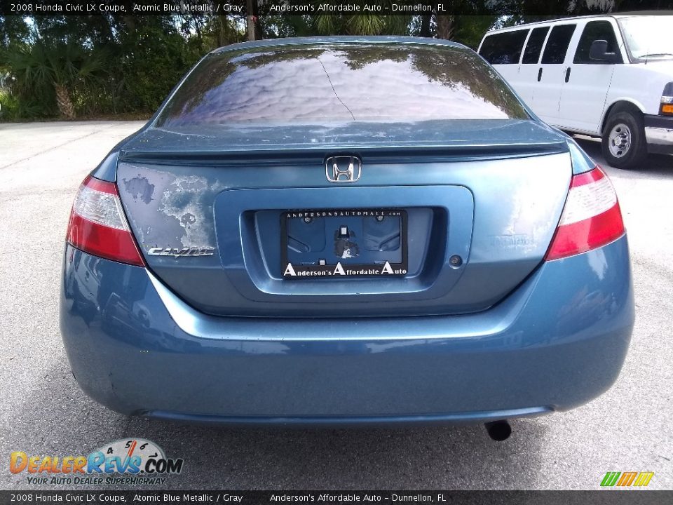 2008 Honda Civic LX Coupe Atomic Blue Metallic / Gray Photo #4