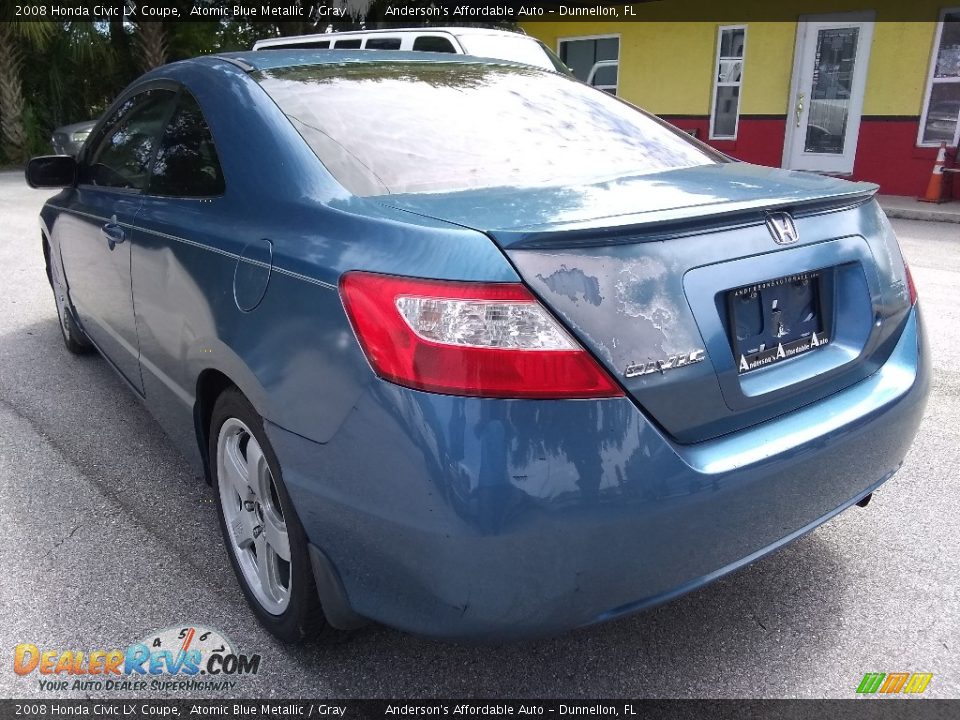 2008 Honda Civic LX Coupe Atomic Blue Metallic / Gray Photo #5