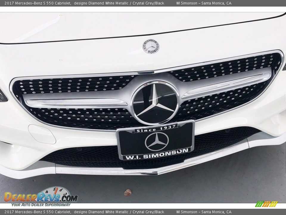 2017 Mercedes-Benz S 550 Cabriolet designo Diamond White Metallic / Crystal Grey/Black Photo #33