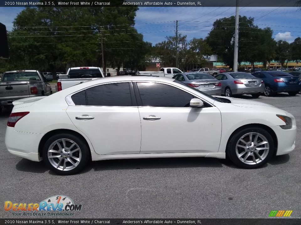 2010 Nissan Maxima 3.5 S Winter Frost White / Charcoal Photo #2