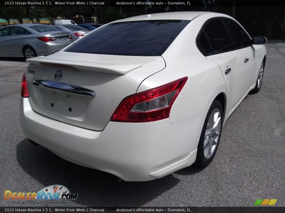 2010 Nissan Maxima 3.5 S Winter Frost White / Charcoal Photo #3