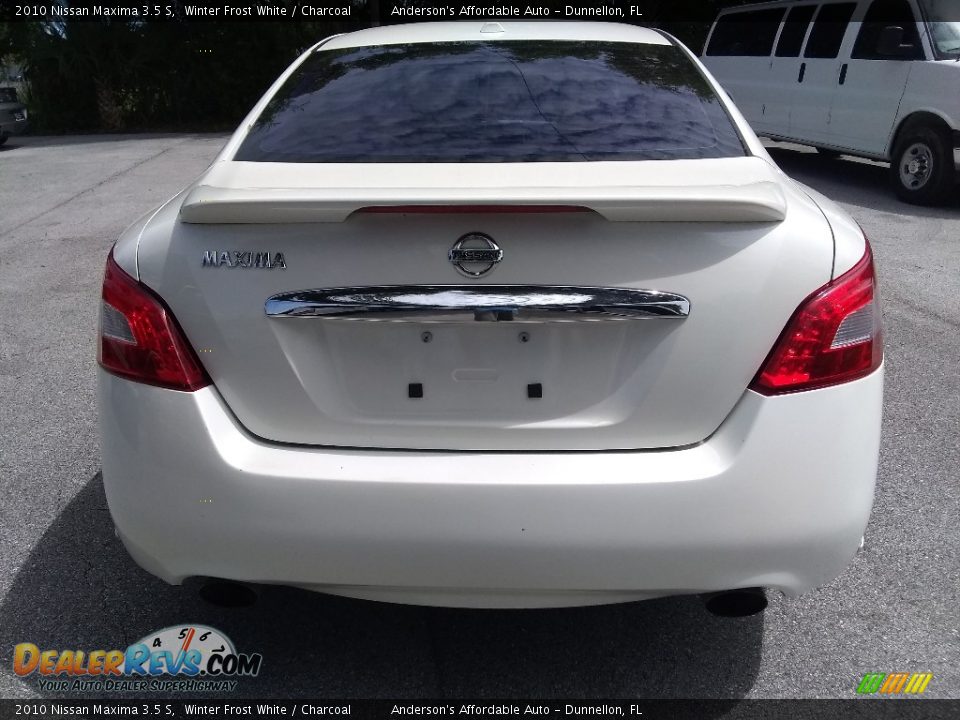 2010 Nissan Maxima 3.5 S Winter Frost White / Charcoal Photo #4