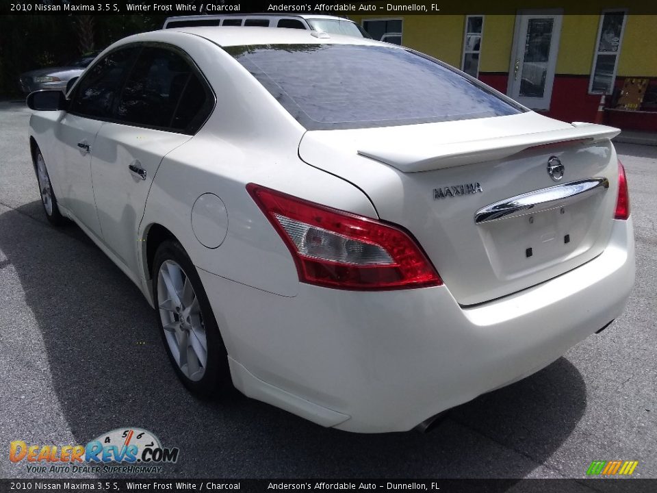2010 Nissan Maxima 3.5 S Winter Frost White / Charcoal Photo #5