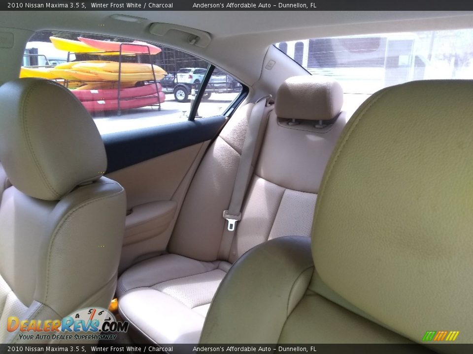 2010 Nissan Maxima 3.5 S Winter Frost White / Charcoal Photo #13