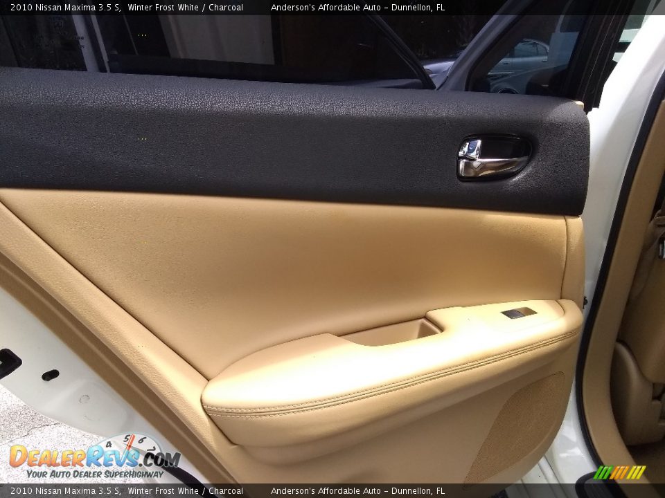 2010 Nissan Maxima 3.5 S Winter Frost White / Charcoal Photo #14