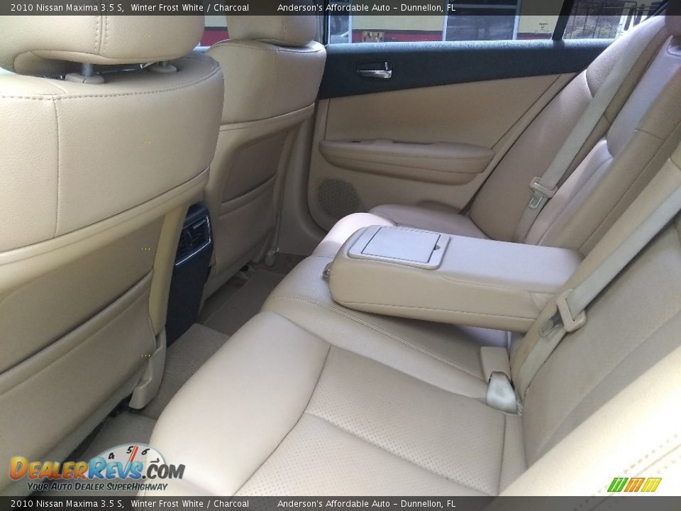 2010 Nissan Maxima 3.5 S Winter Frost White / Charcoal Photo #15