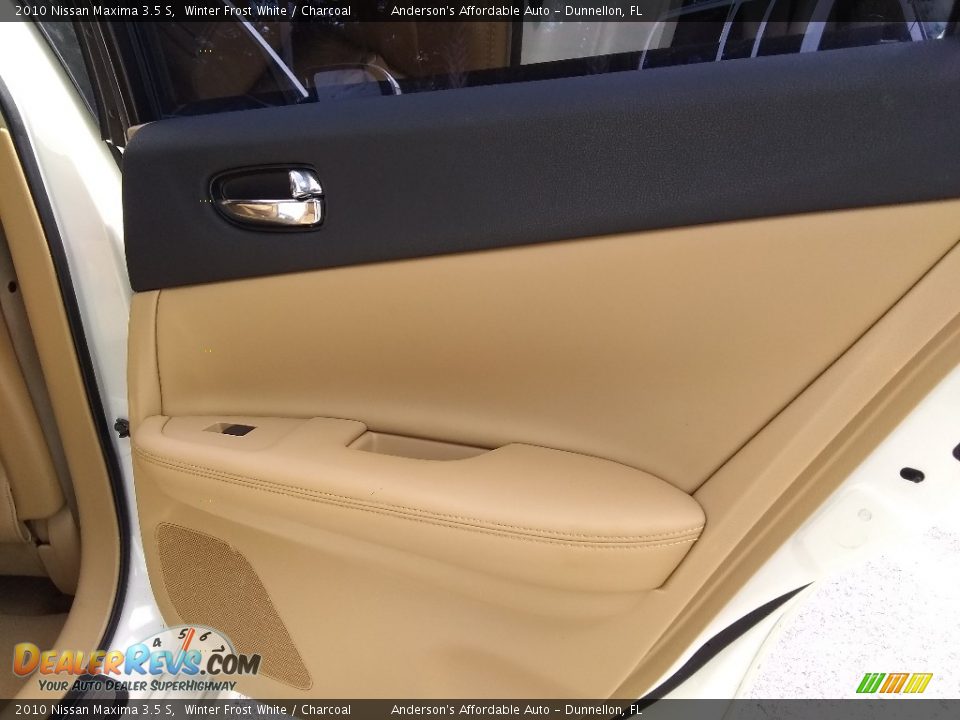 2010 Nissan Maxima 3.5 S Winter Frost White / Charcoal Photo #20