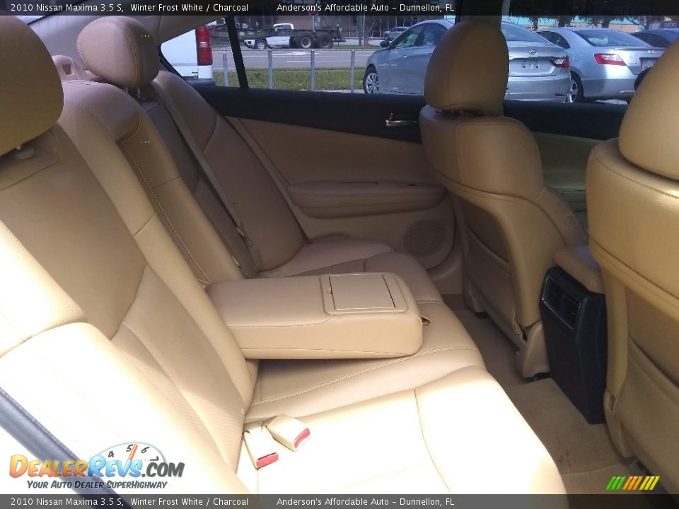 2010 Nissan Maxima 3.5 S Winter Frost White / Charcoal Photo #21