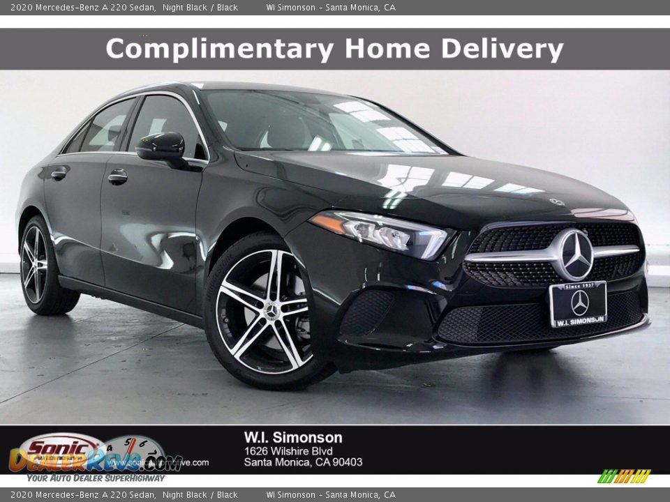 2020 Mercedes-Benz A 220 Sedan Night Black / Black Photo #1