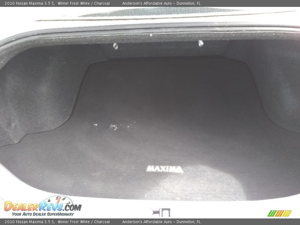 2010 Nissan Maxima 3.5 S Winter Frost White / Charcoal Photo #22
