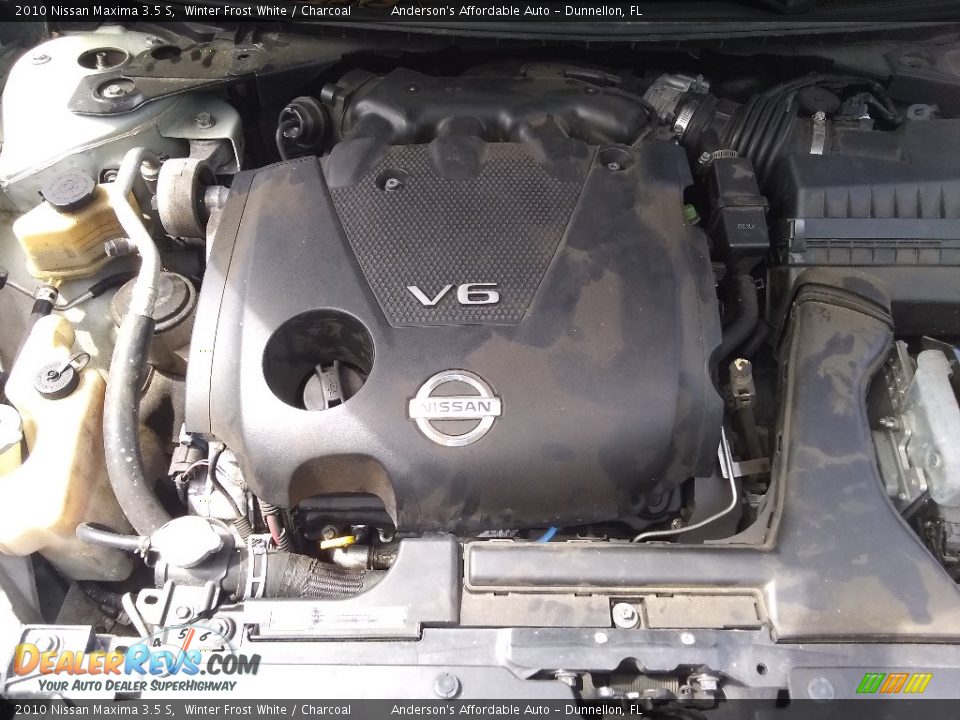 2010 Nissan Maxima 3.5 S Winter Frost White / Charcoal Photo #23