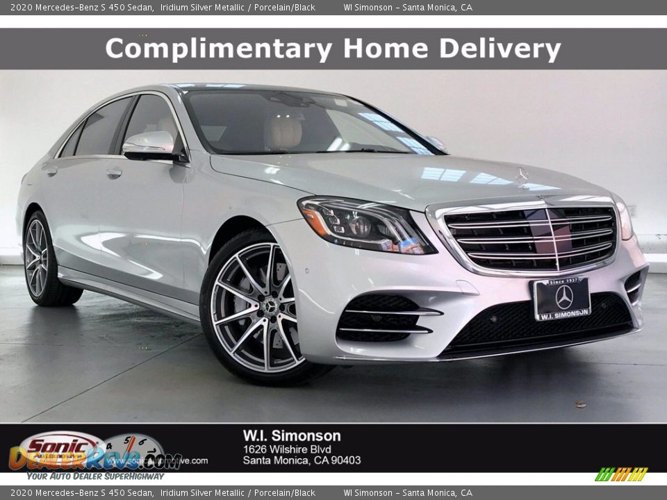 2020 Mercedes-Benz S 450 Sedan Iridium Silver Metallic / Porcelain/Black Photo #1