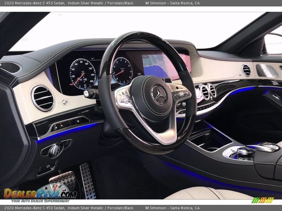 2020 Mercedes-Benz S 450 Sedan Iridium Silver Metallic / Porcelain/Black Photo #4