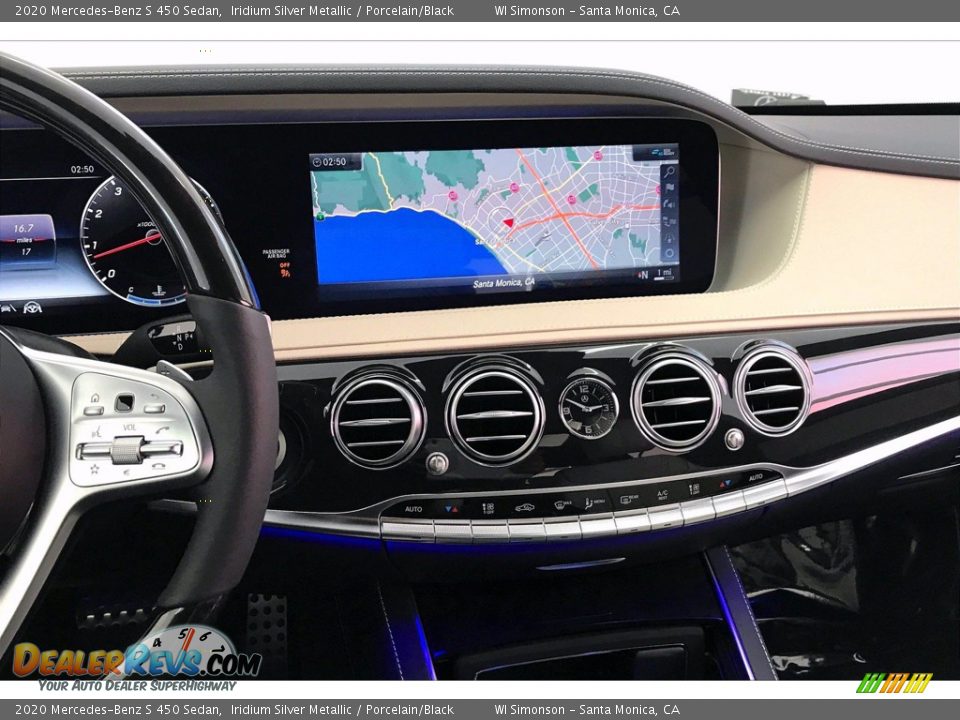 2020 Mercedes-Benz S 450 Sedan Iridium Silver Metallic / Porcelain/Black Photo #6